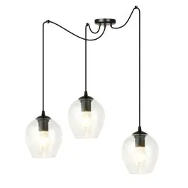 Nyt produkt | Emibig Pendel Lampe Level Stål Sort Egnet Til 3x E27 - Max 15W