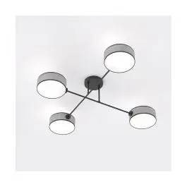 Emibig Loftlampe Maga Stål Grå Egnet Til 4x E14 - Max 10W - Godt tilbud