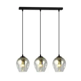 Så længe lager haves | Emibig Pendel Lampe Istar Stål Sort Egnet Til 3x E27 - Max 10W