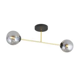 Tilbudspris - Emibig Loftlampe Magnum Stål Sort Egnet Til 2x E14 - Max 10W