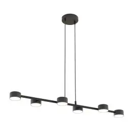 Bedst sælgende | Emibig Pendel Lampe Megara Stål Sort Egnet Til 6x GX53 - Max 12W