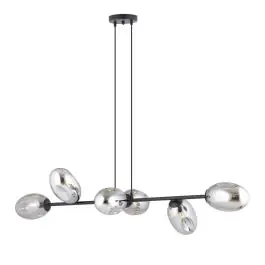 Toppris | Emibig Pendel Lampe Pandora Stål Sort Egnet Til 6x E14 - Max 10W