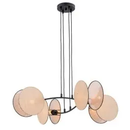 Premium | Emibig Pendel Lampe Motif Stål Sort Egnet Til 4x E27 - Max 15W