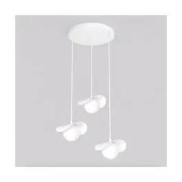 Outlet - Emibig Pendel Lampe Ritual Stål Hvid Egnet Til 3x G9 - Max 8W