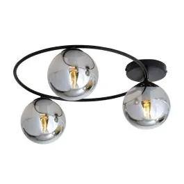 Så længe lager haves | Emibig Loftlampe Sopra Stål Sort Egnet Til 3x E14 - Max 10W