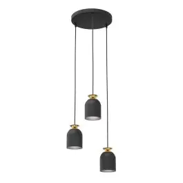 Ekspreslevering - Emibig Pendel Lampe Target Stål Sort Egnet Til 3x E27 - Max 15W