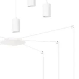 Bestil nu - Emibig Pendel Lampe Traker Stål Hvid Egnet Til 6x GU10 - Max 10W