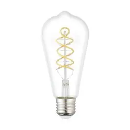 Dagens tilbud - Eglo LED E27 Edison Klar Filament 7.3W 806lm - 827 Ekstra Varm Hvid Erstatter 60W