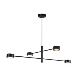 Topprodukt | Nordlux Pendel Lampe Clyde Metal Sort 16W 1180lm - 827 Ekstra Varm Hvid 3-Trin Dæmpbar