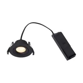 Udsalg - Nordlux Downlight Aliki Aluminium Sort 8W 580lm 38D - 927 96mm - IP44 - Bedste Farvegengivelse - Dæmpbar