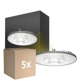 Fordelspakke 5x Bright Choice LED Highbay V2.0 100W 13000lm 90D - 840 Kold Hvid IP65 - Tilbudspris