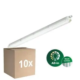 Bedst sælgende - Fordelspakke 10x Philips LED Vandtæt Lysrender Coreline WT120C G3 28W 4600lm - 840 Kold Hvid 120cm - Erstatter 2x36W