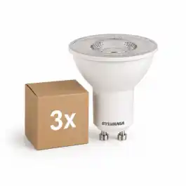 Fordelspakke 3x Sylvania RefLED ES50 LED Spot GU10 PAR16 345lm 36D - 830 Varm Hvid Erstatter 50W - Ekspreslevering