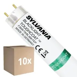 Bestil direkte | Fordelspakke 10x Sylvania Blacklight BL368 T8 Toughcoat 36W - 368 UV