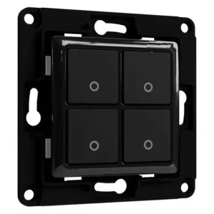 Tilgængelig nu - Shelly - Wall Switch 4 - Sort
