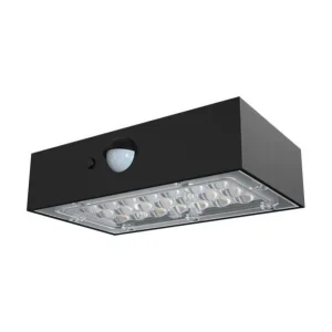 V-Tac 3W Solcelle Væglampe LED - Sort, Med Sensor, Vandtæt IP65 | Kundernes favoritter