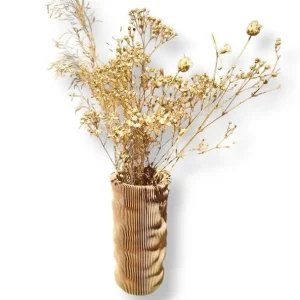 Simiu - CLAYLA Lamel vase - beige - 20 cm | Superpris