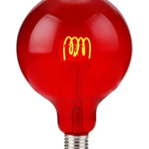 E27 - SPL FleX Globe Colored - Rød - Ø 125mm - 60lm - CRI 58 - Dæmpbar | Næsten udsolgt