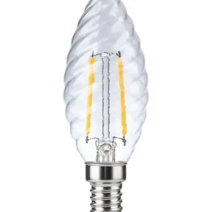 E14 - SPL Twisted Candle - Klar - Ø 35mm - 150lm - 2700K - CRI 90 - Dæmpbar - Prisnedsættelse