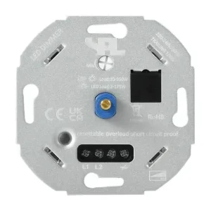 SPL - Vægdimmer - Universal - LED 2-175W / Halogen 10-350W - Dreje/tryk - Aluminium | Kundernes favoritter