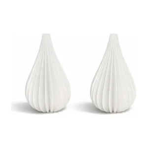 Simiu - Juleophæng - 6 cm - Dråbe - Silkehvid - 2 pak - Særtilbud