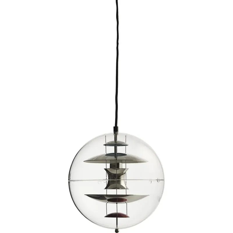 VP Globe Ø28 Pendel - Verner Panton (Akryl og Aluminium, 2,5 m Kabel) - Tilbud