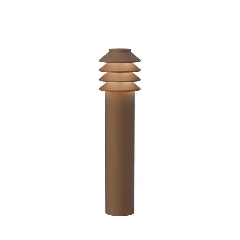 Bysted Garden Pullert, LAV, Corten farvet, Base u/adaptor, LED 3000K - Louis Poulsen - Udsalg