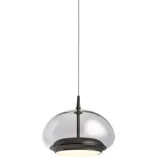 Tilbudspris | Avalon Pendel Smoked Glas Black Chrome LED