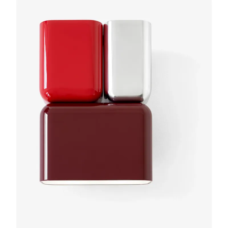 Direkte fra fabrikken - TABATA LN10 - VÆGLAMPE - DARK BURGUNDY/VERMILION RED