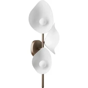 Kundernes valg - FLORII 3 VÆGLAMPE MØRK BRONZE/HVID