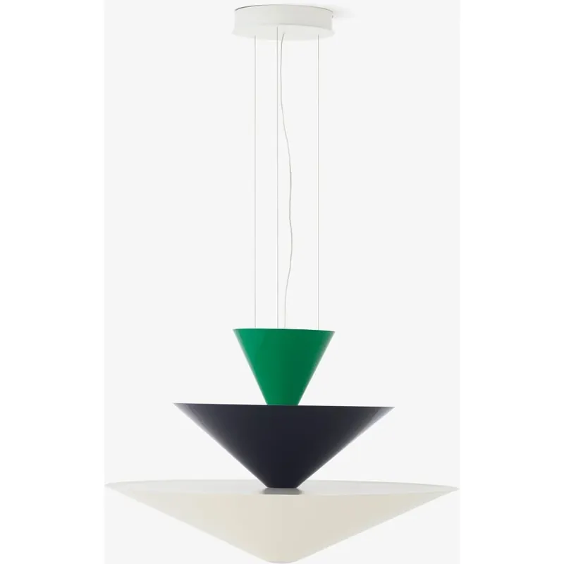 Kun kort tid | GIO LN15 - PENDEL Ø92 - SIGNAL GREEN, DEEP BLUE OG ECRU WHITE