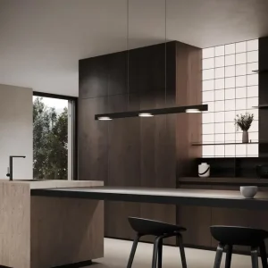 Inlay S1250 Linear Disc Pendel - Matt Black & Satin Gold - Tidsbegrænset tilbud