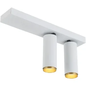 Godt tilbud | X-BEAM DOBBELTSPOT HVID/GULD