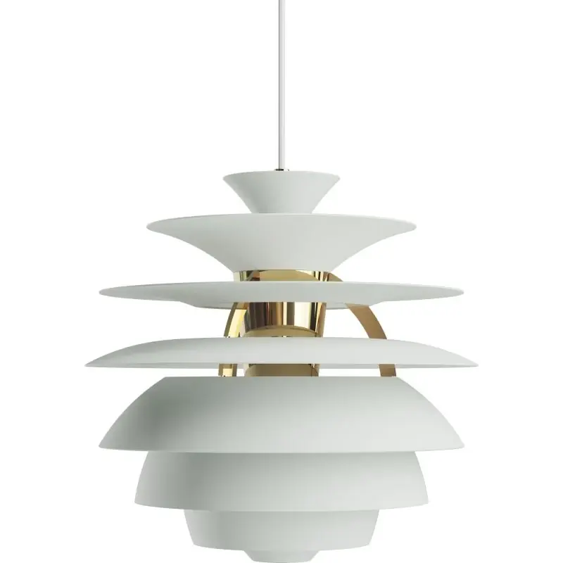 Klar til levering - PH Snowball - Pendel - Dusty Green & Metalliseret Messing (Louis Poulsen)
