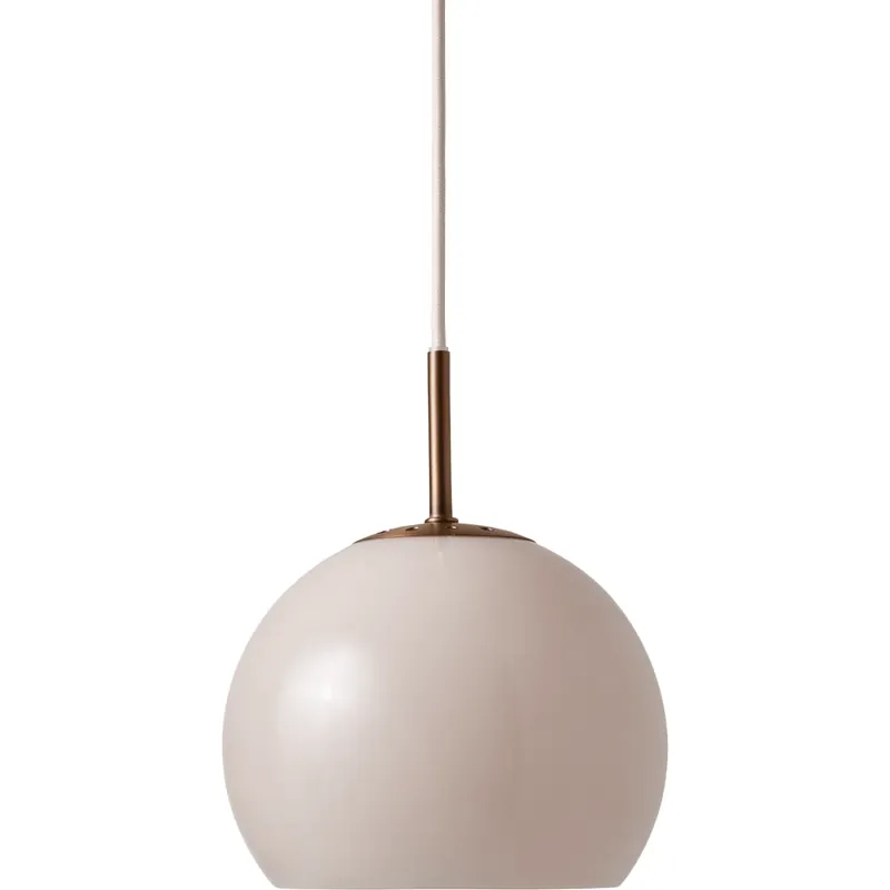 BALL PENDEL GLAS Ø25 SAND GREY - Særtilbud