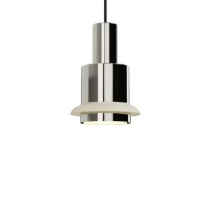 Hurtig levering | DCWéditions Chaumont Pendel Ø19×H28 - Nickel/White