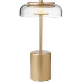 Nyt i sortimentet | NUURA BLOSSI MINI NORDIC GULD/KLAR LED PORTABLE BORDLAMPE