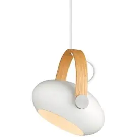 Begrænset antal - HALO DESIGN DC Ø18 HVID M/EGETRÆ PENDEL