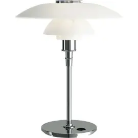 Bestil i dag - LOUIS POULSEN PH 4½-3½ HØJGLANSFORKROMET BORDLAMPE