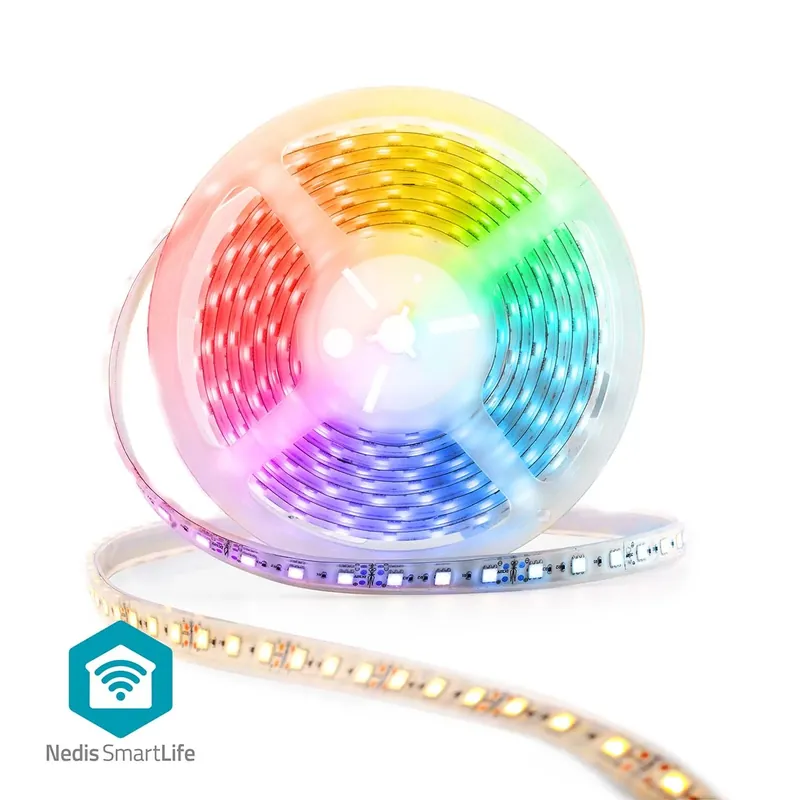 Anbefalet valg - NedisSmartLife LED-Bånd Wi-Fi Cool Hvid / RGB / Varm Hvid SMD 5.00 m IP21 2700 - 6500 K 960 lm Android™ / IOS - WIFILS52CRGBW