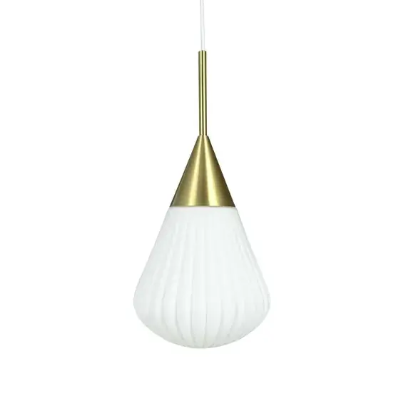 Ballon pendel small, opal/messing | Hurtig levering