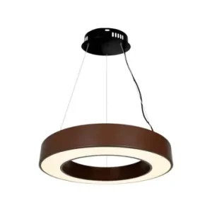 Tryg betaling | 60cm 50W rund LED pendel125lm/W, Cortenfarvet, Triac dæmpbar, 4000K, IP20