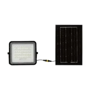 6W Solara LED projektør med solcelleIP65, 6400K, inkl. fjernbetjening og solcellepanel | Begrænset lager