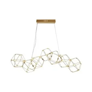 28W LED designer pendelGuld, 3000K, L94,5 x W32,5 cm, dekorativ hængelampe | Hurtig forsendelse