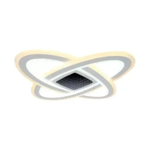 130W LED designer lysekrone, dæmpbar13600lm, 3-i-1 CCT, inkl. fjernbetjening, sort/hvid design - Særpris