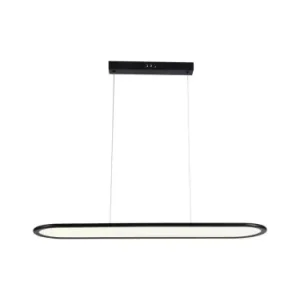24W LED pendel, 80x100cm3000lm, sort krop, 120 grader, inkl. lyskilde - Hurtig levering