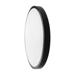 24W LED sensorlampeIP44, Ø35cm, sort kant, indbygget sensor, fjernbetjening, inkl. lyskilde | Kun denne uge