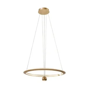 45W LED pendel, Ø60cm, Brush Gold5500lm, 4000K, IP20, højdejusterbar | Dagens tilbud