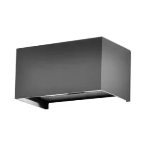 24W LED væglampe med op/ned lysIP65, grå, 4000K, 20cm høj, aluminium, udendørs | Topkvalitet