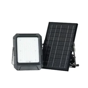 10W LED projektør med solcelle4000K, 3.7V, IP65, inkl. solcellepanel og batteri | Tilbud